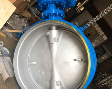 Bundor triple eccentric welded hard seal butterfly valve exported to South America