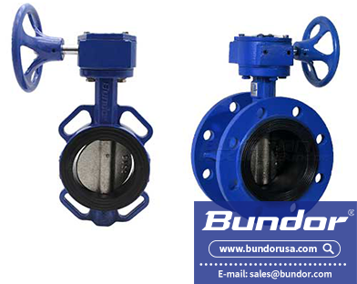 Application of flange butterfly valve and wafer butterfly valve