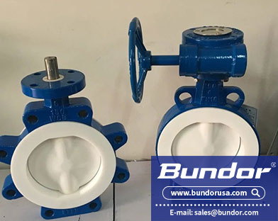 Temperature resistance of PTFE coated butterfly valve