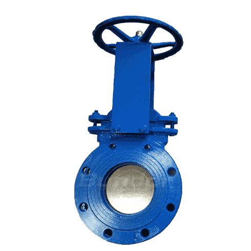 Hand operated knife gate valve