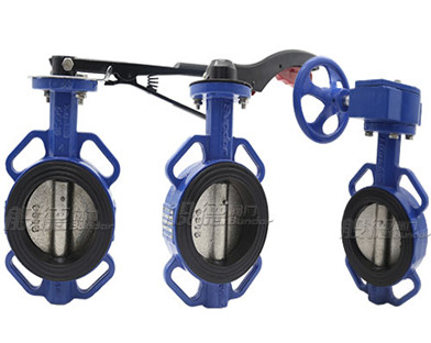 Wafer butterfly valve model size table