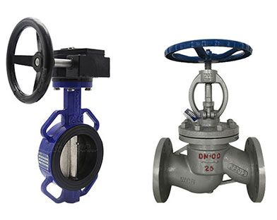 The difference between globe valve and butterfly valve