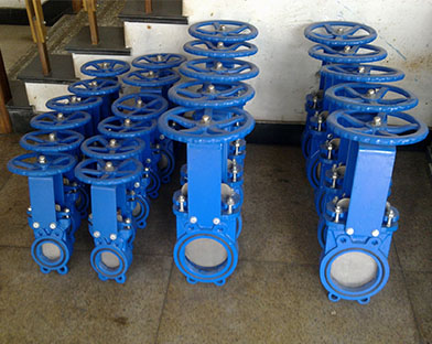 Correct installation method of knife gate valve